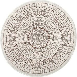 Kusový koberec Twin-Wendeteppiche 103102 creme terra kruh 100 × 100 cm