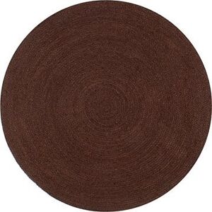 Ručne vyrobený koberec z juty okrúhly 120 cm hnedý