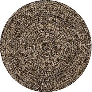Ručne vyrábaný koberec juta čierny a prírodný 90 cm