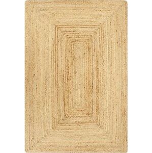 Ručne vyrábaný koberec juta, prírodný 120 × 180 cm