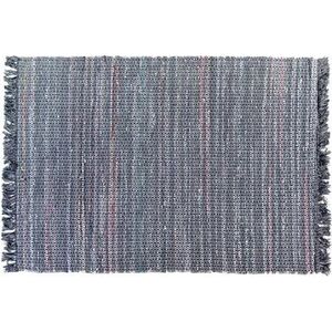 Sivý bavlnený koberec 140 × 200 cm BESNI, 57469
