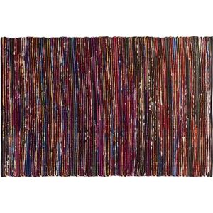 Rôznofarebný bavlnený koberec v tmavom odtieni 140 × 200 cm BARTIN, 57538