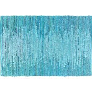 Modrý tkaný bavlnený koberec 160 × 230 cm MERSIN, 57563