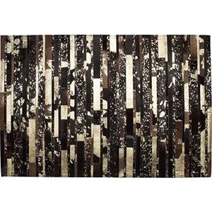 Hnedo-zlatý patchwork koberec z hovädzej kože 160 × 230 cm ARTVIN, 57755
