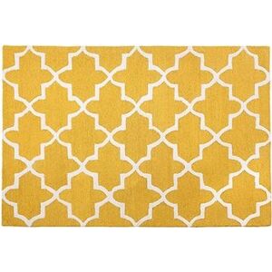 Žltý bavlnený koberec 140 × 200 cm SILVAN, 62664