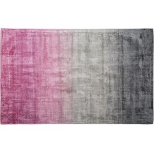Koberec sivo-ružový 140 × 200 cm krátkovlasý ERCIS, 108534