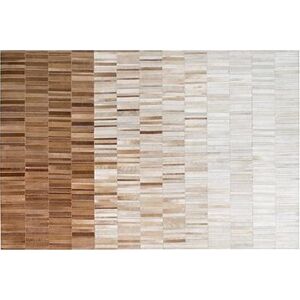 Béžový kožený koberec 140 × 200 cm YAGDA, 160796
