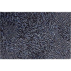 Kožený koberec 160 × 230 cm hnedo-modrý IKISU, 200526