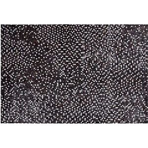 Kožený patchwork koberec 140 × 200 cm hnedý AKKESE, 200547