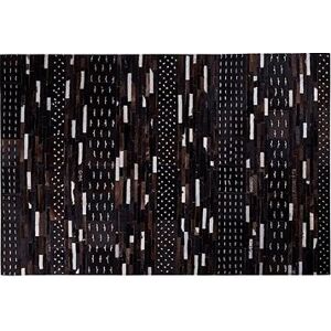 Kožený patchworkový koberec 160 × 230 cm hnedý AKSEKI, 200965