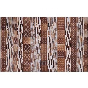 Hnedý kožený koberec 160 × 230 cm HEREKLI, 202891