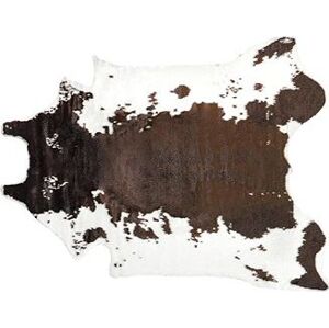 Koberec z umelej hovädzej kože 130 × 170 cm biely/hnedý BOGONG, 309338