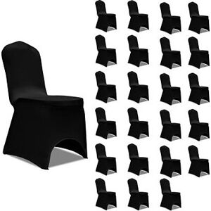 Shumee Na stoličky napínací čierny 24 ks