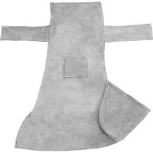 Tectake Deka s rukávmi, 180 × 150 cm, sivá